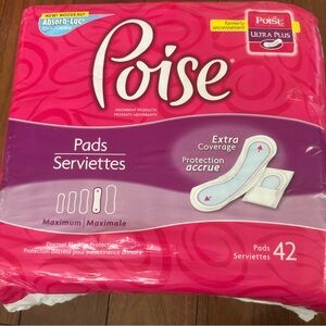 Poise Pads 42ct Maximum Absorbency 2006 Sealed NOS Absorb-Loc